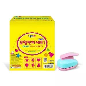 DW_종이나라 모양펀치세트 1대 6입 별 눈꽃 하트 꽃송이 코스모스 곰