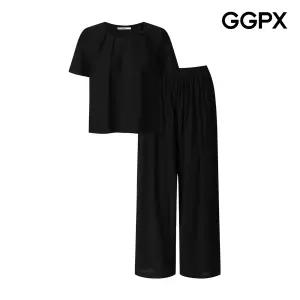 GGPX 라운드 다트넥 블라우스 앤 팬츠 셋업 GQ4ST002F