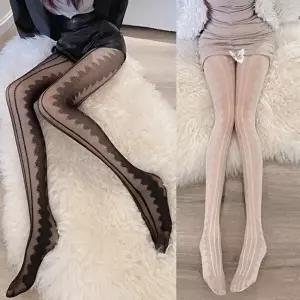 [셀러허브 패션]포인트 패션 여성 아이템 패턴 레이스슈가스타킹 반스타킹 망사양말 반양말 망사스타 (386