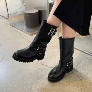 SOVO 케니스 베이직 와일드 라이더 미들부츠 4cm