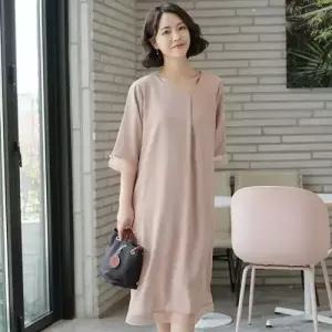 엄마옷 조이마담 ON1399 노방배색 진주 원피스 중년여성의류
