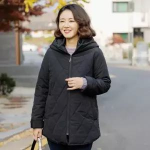 엄마옷 조이마담 J2900 반후드 누빔 점퍼 패딩코트 중년여성의류
