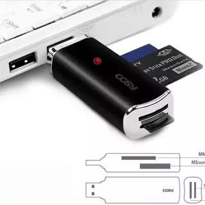 CR2016 USB 메모리 카드리더기 SD MicroSD 멀티슬롯 고속 데이터 전송