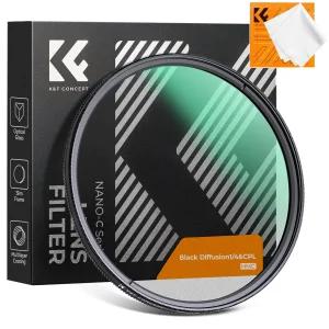 K&F Concept 72mm NANO-C HMC 블랙 미스트 디퓨전 (1/4)+CPL 2in1 필터 _ AGC Glass