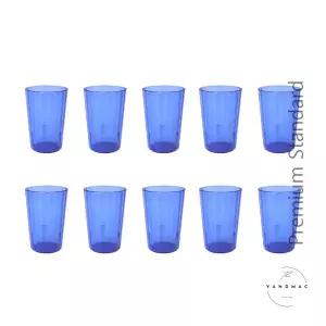 브이앤맥 청색 플라스틱 물컵 230ML 10개세트 브이앤맥 음료잔 카페음료컵 230ML컵