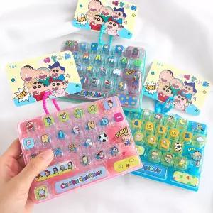 26키 대왕 키캡 키링 피젯토이 미니 키보드 클릭커 짱구 캐릭터 가방장식
