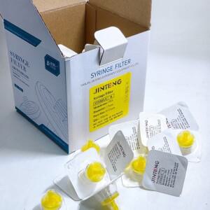 1박스(50개) 실험실용 0.22um/0.45um 멸균 주사기 필터 나일론/PES/PTFE 멤브레인 화학 장비