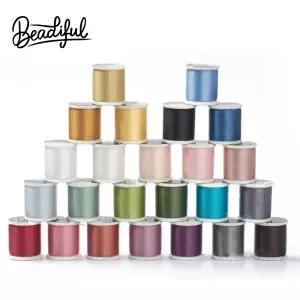 미유키 비딩 실 0.2mm 330 Dtex 프리왁스드 나일론 델리카 시드 비즈용 55야드 24가지 색상 erhltlich