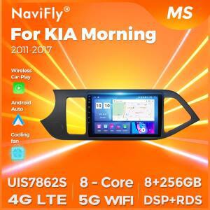 Navifly 7862S 8G+256G 안드로이드 올인원 차량 오디오 적용 KIA Morning 2 Picanto 2011-2016 2017 내비게