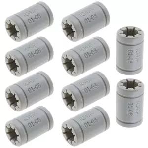 디어 생성 RJ4JP-01-08 선형 베어링 3D 프린터 교체용 LM8UU 8mm 내부 샤프트 외경 길이 10개입