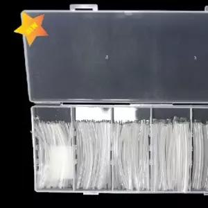 열수축 튜브 150pcs 투명 보관 케이스 포함 열풍기 전선 내열성 피복 전기 전류 방지