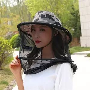 방충 모자 안전망 메쉬 양봉 벌레 퇴치 모자 낚시 해충 벌초 남성 모기 여성 차단 방지 성인 카모플라쥬