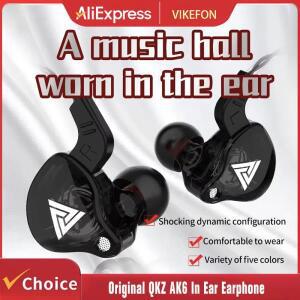 VIKEFON QKZ AK6 인이어 이어폰 6 다이나믹 드라이버 유닛 헤드폰 마이크 포함 스테레오 스포츠 HIFI 서브