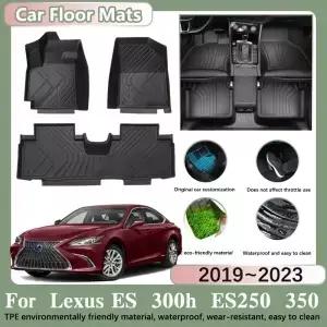LHD 자동차 바닥 매트 렉서스 ES 300h 350 200 F 스포츠 2019 2023 발 방수 패드 라이너 액세서리