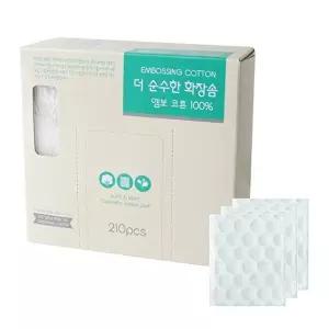 [기타브랜드]엠보싱 화장솜 210매 /이미용소품.미용잡화