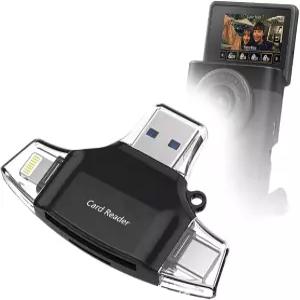 캐논 PowerShot V10(2)과 호환되는 BoxWave 스마트 기기 - AllReader SD 카드 리더기 microSD 컴팩트 USB