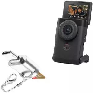 캐논 PowerShot V10 2 호환 BoxWave 어댑터 - Micro SD Card 미니리더 USB Type-C OTG 키체인 메탈릭 실버