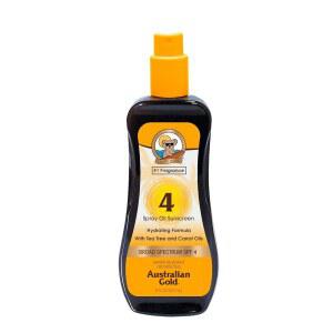 Australian Gold 스프레이 선스크린 SPF4 8온스 당근포뮬러 워터프루프 광범위 차단