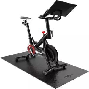 Cycleclub 자전거 매트는 펠로톤 일립티컬 러닝머신 호환되며 두께 6mm의 실내용 고정식 스핀 바이크
