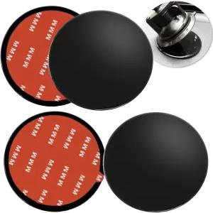 AYWFEY 4개 세트 73mm 검정색 접착식 대시보드 패드 장착 흡착컵용 GPS 스마트폰 차량 카메라용 2.87인치