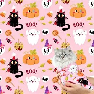 27.6인치 깎기용 Cat Wrap 고양이 그루밍 고정용 스와들 Burrito XL 17파운드 이하 긁힘 방지 탈출 다기능