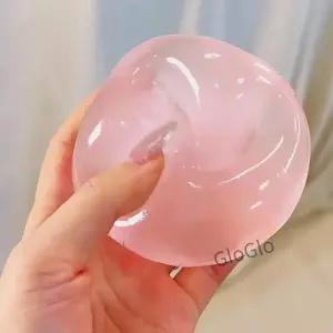 부드러운 말토제 장난감 귀여운 스트레스 모찌 감각 파란색/분홍색 투명 공 빠른 반동 감압