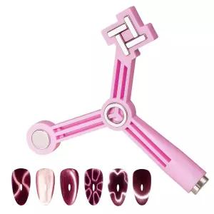 4-in-1 네일 마그넷 프렌치 스타 캣 디자인용 콤팩트 자석 폴리시 강력한 집이나 살롱에서 손쉽게 사용할