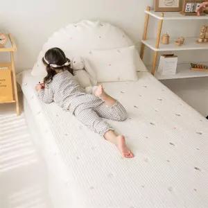 백숙이 아기 자수 누빔패드 100수 슈퍼싱글 침대패드 SS