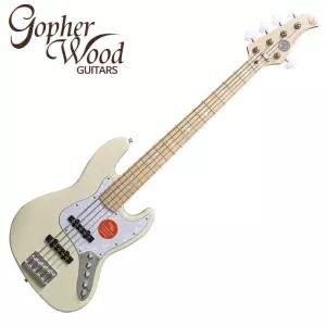 고퍼우드 베이스기타 5현 J클래식6 입문용 연습용 WHITE 화이트
