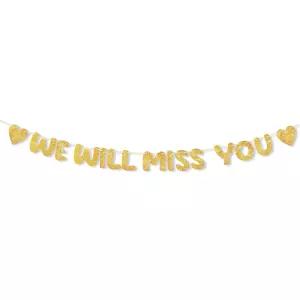 We Will Miss You 글리터 DIY 번팅 배너 골드