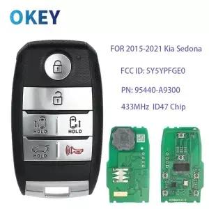 오키 스마트 리모컨 자동차 키 ID47 칩 433MHz 95440A9300 SY5YPFGE0 세도나 2015 2016 2017 2018 2019 용