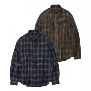 [10월 2일 배송] KANEITEI [2PACK] EASY FLOW CHECK SHIRTS (4colors)