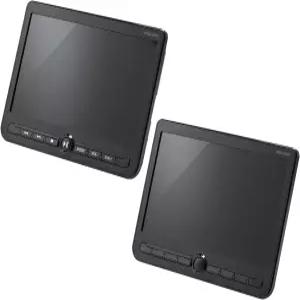 eSupply EZ2-CAR112D 헤드레스트 모니터 뒷좌석 10.1인치 부모/자녀용 유닛 2개 세트 연결형 차량용 DVD