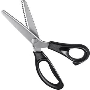 핑킹 가위 스테인리스 스틸 너들 공예용 날카로운 재봉 포장 및 도구 삼각형 톱니 0.1인치 3mm