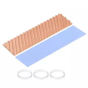 MECCANIXITY 구리 히트싱크 70x20x2mm 서멀 패드와 고무 링이 된 M.2 SSD 모듈 PC 노트북 쿨러 1세트