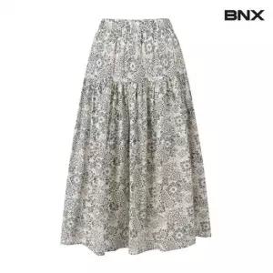 [BNX]자가드 셔링 롱 스커트 (BW2SK004L0)