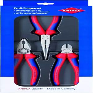 Knipex 도구 00 2010 11 롱 니들 노즈 플라이어와 대각선 커터 조립 세트 3피스
