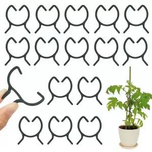 100/200pcs 야채 성장을위한 정원 식물 클립 수직 홀더 녹색 플라스틱 링 번들 포도 나무