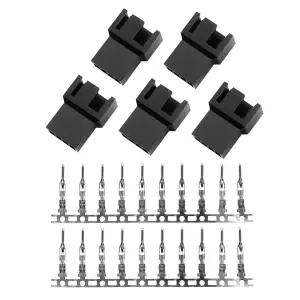Maxmoral 5PCS PWM 플라스틱 쉘 컴퓨터 케이스 냉각 팬 남성 플러그 인터페이스 4핀 PC 커넥터 키트