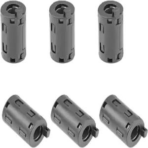 XYRSTOLR 11mm 클립온 페라이트 링 코어 RFI EMI 소음 억제 필터 케이블 6Pcs