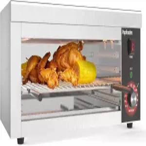 팝푸드엑스 도롱뇽 브로일러 550°F 가열 및 스테인리스 스틸 바디가 포함된 1500W 전기 치즈 멜터 탈착식