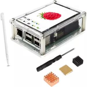 라즈베리 파이 3 B TFT 터치스크린 디스플레이 모니터 3.5인치 LCD 320x480 펜 보호 케이스 모델 2 A A용