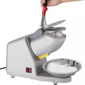 전기 제빙기 4 블레이드 209파운드/시간 스테인리스 스틸 300W 가정용 2200RPM 상용 및 실버 FYZ-278-1