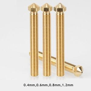 1pcs 슈퍼 화산 노즐  것 대형  황동 확장 0.4 ~ 1.2mm 3D 프린터 부품