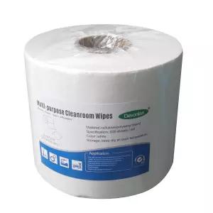 다용도 산업용 및 클린룸 물티슈 먼지 없는 셀룰로오스/폴리에스터 블렌드 8x12 500매 롤(흰색)