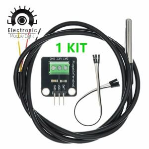DS18B20 온도 센서 모듈 키트 방수 100CM 디지털 케이블 Arduino 용 스테인레스 스틸 프로브 터미널 어댑터