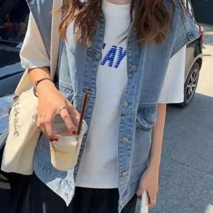 (다올)여성 오버 박스핏 데님 베스트 봄가을 조끼 스타일리쉬