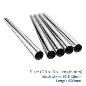 304 스테인리스 스틸 원형 모세관 심리스 스트레이트 튜브 OD 15-20mm ID 6-18mm 길이 500mm 1PC
