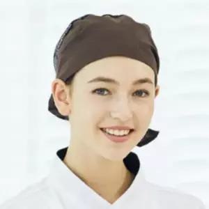 브라운 주방두건 에어 서 메쉬두건 위생모자 카페두건 머리스카프