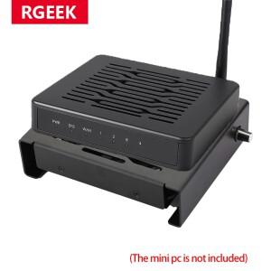 냉각 팬과 열 분산 설계가 적용된 RGEEK 알루미늄 스탠드 라우터 TV 박스 미니 PC용 Mac Mini 호환 데스크